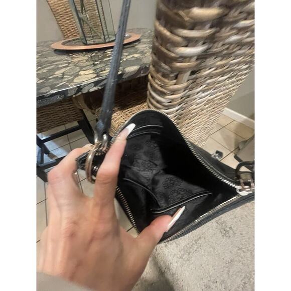 Vintage Enzo Angolini Vegan Leather Black Shoulder Bag Purse​​ - Picture 4 of 6